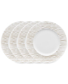 Hammock Stripes Rim Salad Plates, Set of 4