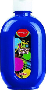 Keyroad Farba plakatowa KEYROAD, fluorescencyjna, 300ml, butelka, neonowa niebieska