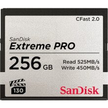 Memory cards sanDisk Extreme Pro - 256 GB - CFast 2.0 - 525 MB/s - 450 MB/s - Black - Silver