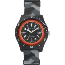 Мужские наручные часы с ремешком Мужские наручные часы с серым силиконовым ремешком NAUTICA WATCHES NAPSRF005 Watch