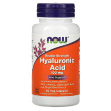 Гиалуроновая кислота nOW Foods Hyaluronic Acid Гиалуроновая кислота 100 мг для здоровья и гибкости суставов 60 веганских капсул