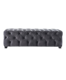 Noble House piper Modern Glam Tufted Ottoman Bench