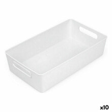 Multi-purpose basket Confortime White 38 x 22 x 9,5 cm (10 Units)