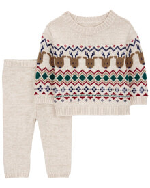 Baby 2-Piece Fair Isle Sweater & Pant Set