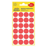 Avery Zweckform Avery 3595 - Red - Circle - Paper - 1.8 cm - 96 pc(s) - 24 pc(s)