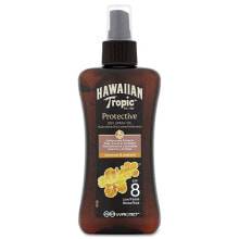 Средства для загара и защиты от солнца hawaiian Tropic Protective Dry Spray Oil SPF 8 Солнцезащитное кокосовое масло для загара  200 мл