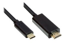 Alcasa GC-M0102 видео кабель адаптер 3 m HDMI Тип A (Стандарт) USB Type-C Черный