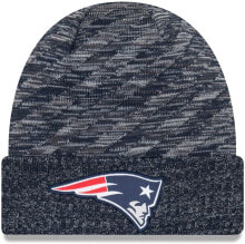 Мужская шапка серая трикотажная New Era New England Patriots Beanie On Field 2018 Td Knit