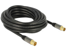 Комплектующие для сетевого оборудования DeLOCK 88925 коаксиальный кабель 5 m IEC RG-6/U Черный