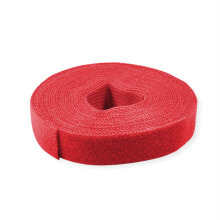 Cables and wires for construction vALUE 25.99.5253 - Velcro strap cable tie - Red - 25 m - 10 mm - 5 pc(s)
