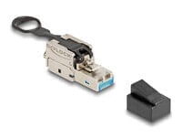 Delock RJ45 Stecker feldkonfektionierbar Cat.6A mit Push und Pull Lasche - Network