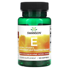 Swanson, Натуральный витамин E, 134,2 мг, 100 мягких таблеток