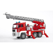 Игрушечные машинки и техника для мальчиков Пожарный автомобиль Bruder MAN с лестницей и помпой ,02-771, 1:16 ,47 см