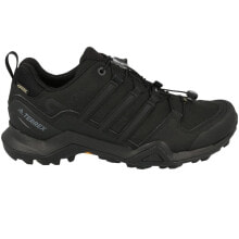 Мужская спортивная обувь для треккинга мужские кроссовки спортивные треккинговые черные текстильные низкие демисезонные Adidas Terrex Swift R2 Gtx