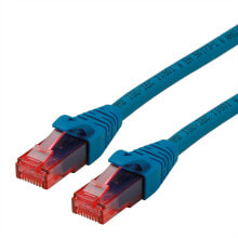 Кабели и разъемы для аудио- и видеотехники rOLINE 21.15.2944 сетевой кабель 0,3 m Cat6 U/UTP (UTP) Синий
