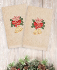 Linum Home christmas Bells 100% Turkish Cotton Hand Towel