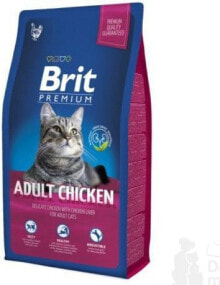 Сухие корма для кошек сухой корм для кошек Brit, Premium, для взрослых, с курицей