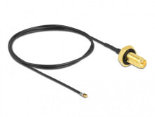 Комплектующие для сетевого оборудования DeLOCK 12661 коаксиальный кабель 0,5 m RP-SMA MHF 4L LK Черный