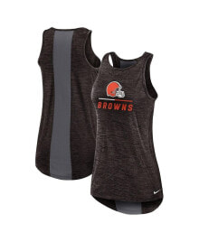 Nike women's Brown Cleveland Browns High Neck Performance Tank Top