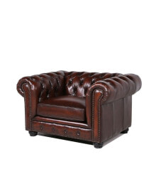 Alexandon Leather Chesterfield Chair