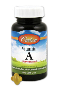Витамин А Carlson Vitamin A Витамин А 25000 МЕ 100 капсул