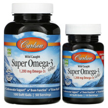 Carlson, Wild Caught Super Omega-3 Gems, высокоэффективная омега-3 из морской рыбы, 600 мг, 250 капсул