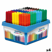 Set of Felt Tip Pens Giotto Turbo Maxi School Multicolour (4 Units)