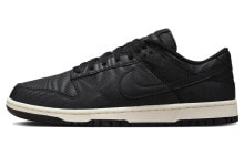 Nike Dunk Low Black Canvas 轻便耐磨防滑 低帮 板鞋 男女同款 黑色 / Кроссовки Nike Dunk Low Black Canvas DV7211-001