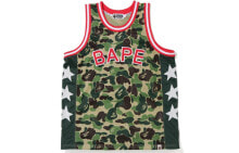 BAPE ABC Basketball Tank Top 绿迷彩标语网眼球衣 男女同款 / Жилет баскетбольный BAPE ABC 1F80-109-008