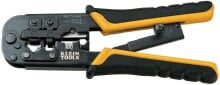 Инструмент для зачистки проводов klein Tools VDV226 British Retro Sen Ratcheting Modular Crimper/Stripper/Cutter by Klein Tools