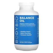 BodyBio, Balance Oil, линолевая кислота (ЛК) и смесь линоленовой кислоты (АЛК), 60 мягких таблеток без ГМО
