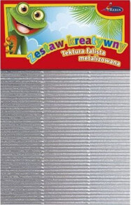 Цветная бумага и картон для детского творчества beniamin Zestaw kreatywny - tektura falista metaliz. 5ark