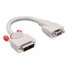 Кабели и разъемы для аудио- и видеотехники dVI-адаптер LINDY 41222 Серый Белый