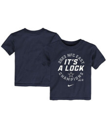 Nike toddler Boys and Girls Navy Dallas Cowboys 2023 NFC East Division Champions Locker Room Trophy Collection T-shirt