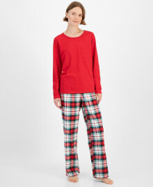 Купить женские пижамы Family Pajamas: Family Pajamas Women's 2-Pc. Cotton Winterton Plaid Mix It Pajamas Set, Created for Macy's