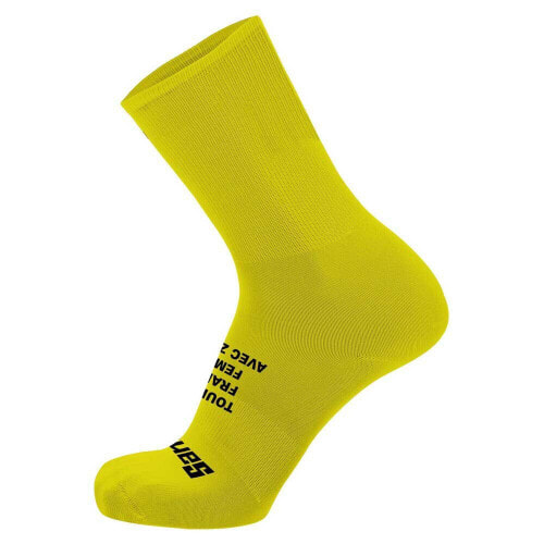 SANTINI Rotterdam Tour De France Femme Avec Zwift Official 2024 Socks Flashy Yellow 40 43