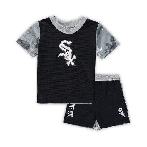 Outerstuff Newborn & Infant Black Chicago White Sox Pinch Hitter T-Shirt & Shorts Set