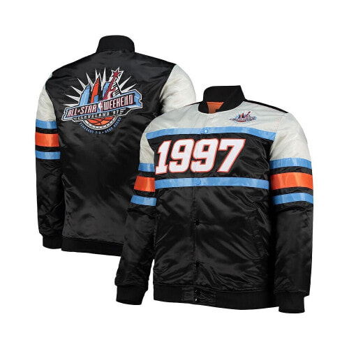 Mitchell & Ness Big & Tall Hardwood Classics 1997 NBA All-Star Game  Heavyweight Satin Full-Snap Jacket - Black