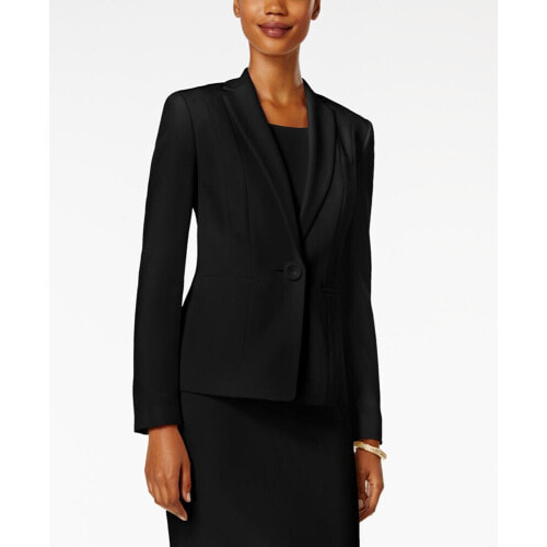 Kasper Women's Jacquard 3/4-Sleeve Three-Button Blazer - Macy's