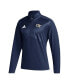 Фото #3 товара Men's Navy Georgia Tech Yellow Jackets Sideline AEROREADY Raglan Sleeve Quarter-Zip Jacket