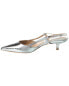 Фото #2 товара Michael Kors Collection Hallie Leather Sandal Women's Silver 38