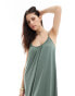 Vero Moda chuck on cami maxi dress in khaki