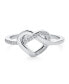 Фото #1 товара Кольцо Bling Jewelry Promise Heart CZ925