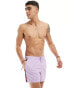 Фото #2 товара ASOS DESIGN swim shorts in short length with aztec side stripe in purple