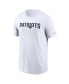 Men's White New England Patriots Primetime Wordmark Essential T-Shirt