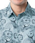 Фото #3 товара Men's Short-Sleeve Marlin Floral Fishing Shirt