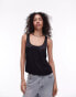 Фото #2 товара Topshop scoop neck cami in black