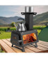 Фото #2 товара Portable Wood Burning Stove Wood Camping Stove Heater with 2 Cooking Positions