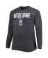 Men's Heather Charcoal Notre Dame Fighting Irish Big and Tall Two-Hit Raglan Long Sleeve T-shirt