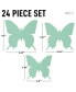 3D Removable Butterfly Wall Decor with 3 Wing Designs - 24pcs